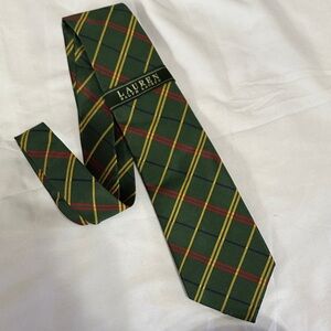 Lauren Ralph Lauren Silk Tie in Green, Red, & Yellow - Brand New, Never worn